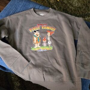 Original Vintage Iron On Flintstones Sweatshirt 1981
